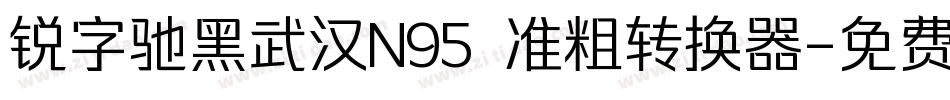 锐字驰黑武汉N95 准粗转换器字体转换